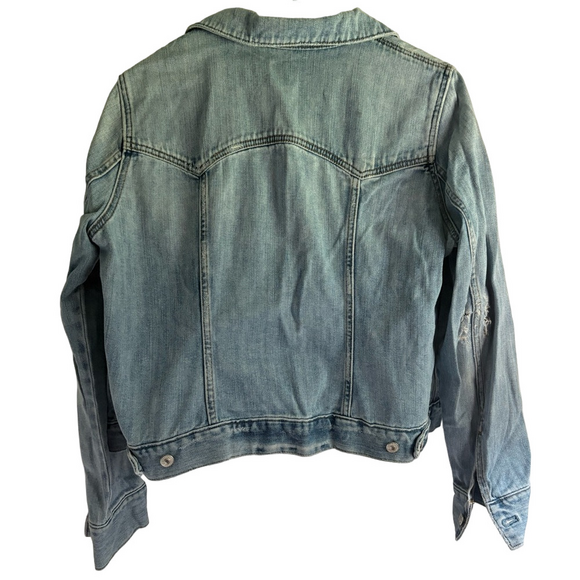 Vintage Distressed GAP Blue Jean Jacket Classic Denim Style - Picture 7 of 9